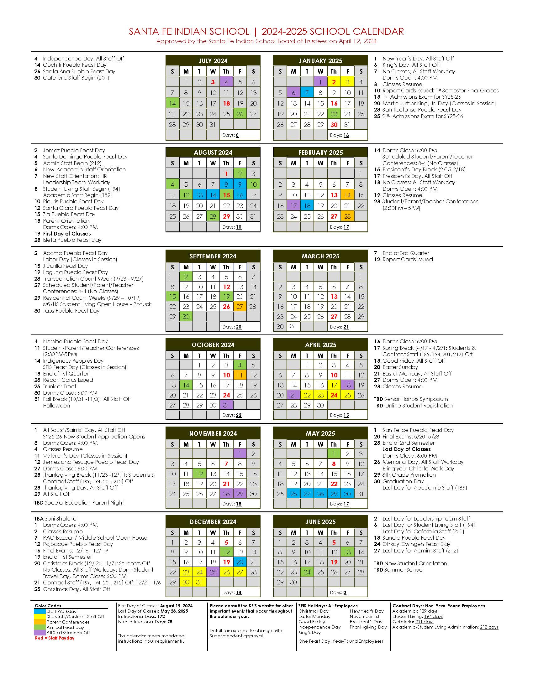 SY24-25 School Calendar